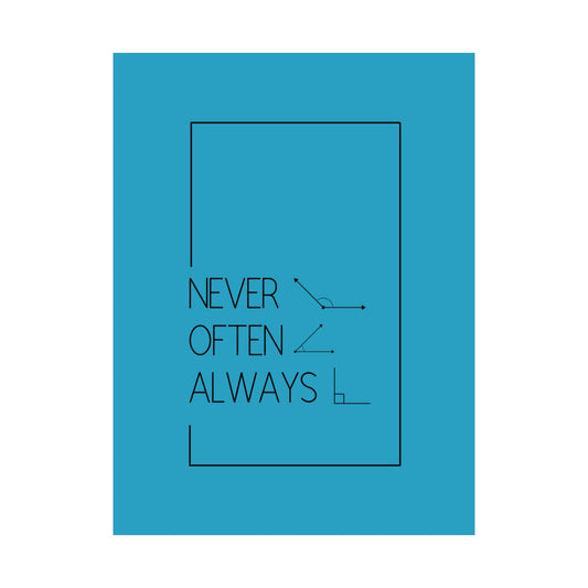 Blue Graphic Math Pun Poster - Matte Vertical