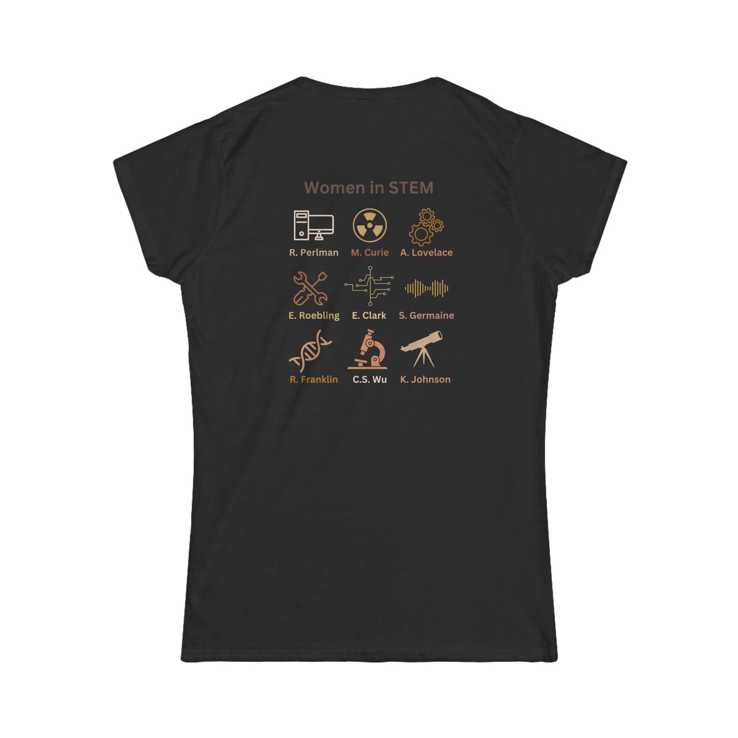 Women's STEM Black  T-Shirt Science Engineering Technology Math Product vendor