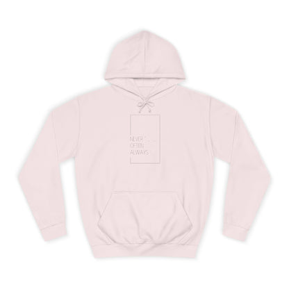 Geometric Puns College Hoodie for Women - White Text
