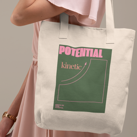 Tote Bag - Physics and Engineering Energy Pun Design - Natural