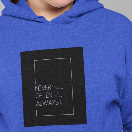 Geometric Puns College Hoodie for Women