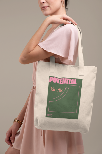 Tote Bag - Physics and Engineering Energy Pun Design - Natural