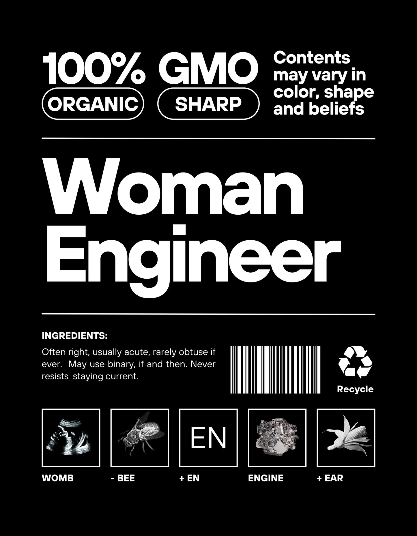 Woman Engineer. Product vendor